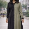 Wholesale Two-Tone Button-Down Shirtdress