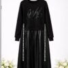 Wholesale Mixed-Media Graphic Dress