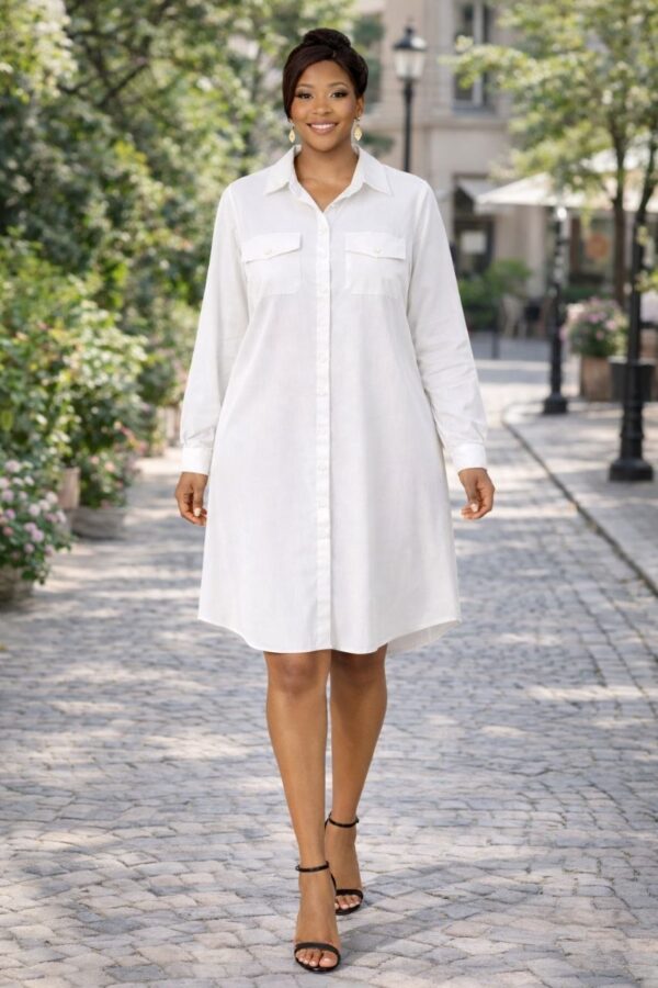 Wholesale Classic Long-Sleeve Shirtdress