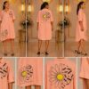 Wholesale Dragonfly & Daisy Print Shirt Dress