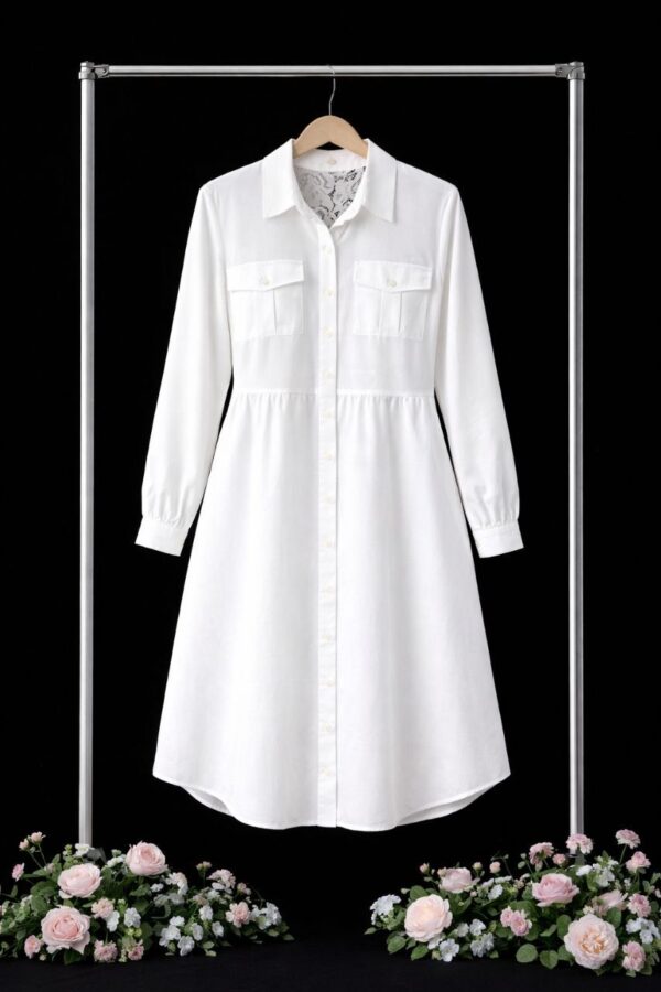 Wholesale Classic Long-Sleeve Shirtdress
