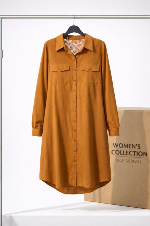 Wholesale Classic Long-Sleeve Shirtdress
