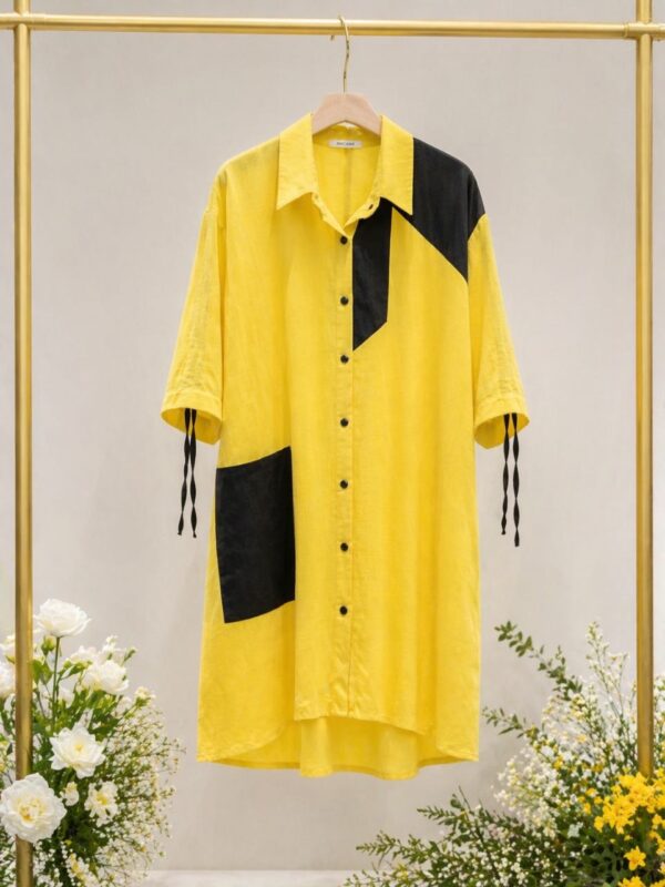 Urban Chic Color Block Shirt Dress