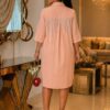 Crystal Fringe Embellished Shirtdress