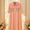 Crystal Fringe Embellished Shirtdress