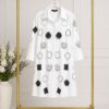Wholesale Artistic Print Button-Up Shirtdress