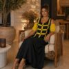Harness Detail Cold Shoulder Midi Dress