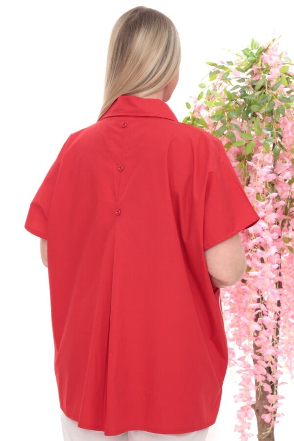 Wholesale Script Graphic Asymmetrical Blouse