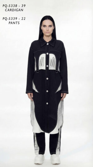 Avant-Garde Contrast Stitch Cardigan