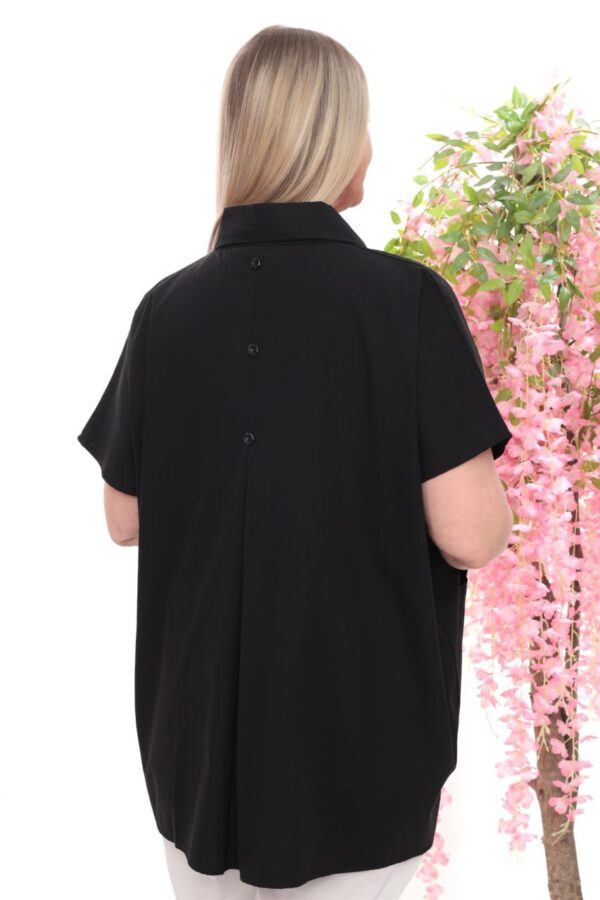 Wholesale Script Graphic Asymmetrical Blouse