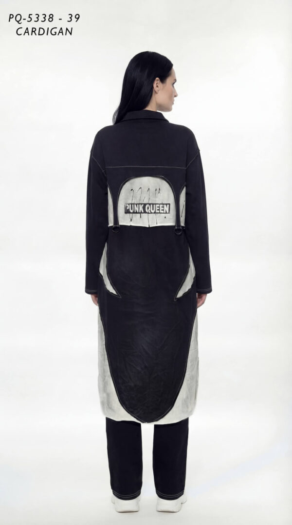 Avant-Garde Contrast Stitch Cardigan