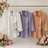 Wholesale Abstract Print Oversized Shirt Dress