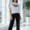 Embellished Wing Graphic Tee & Trouser Set