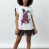 Wholesale Sequin Bunny Graphic T-Shirt Dress