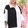Wholesale Two-Tone Asymmetrical Oversized Shirt