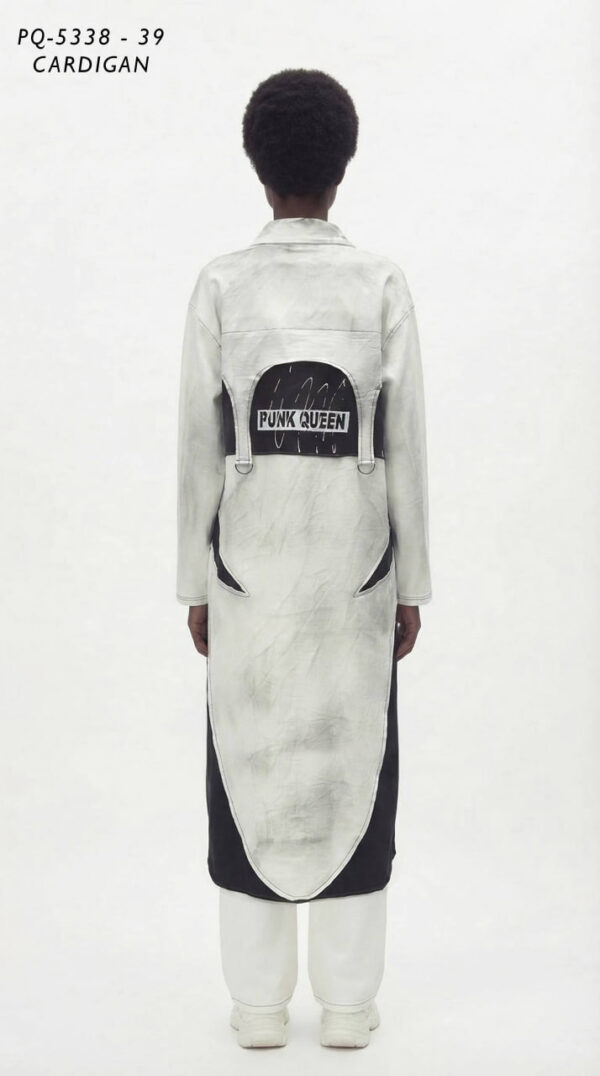 Avant-Garde Contrast Stitch Cardigan