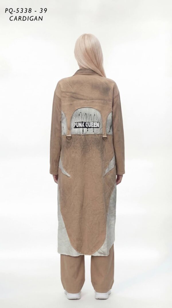 Avant-Garde Contrast Stitch Cardigan