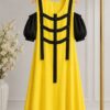 Women's A-Line Dress with Cold Shoulder Sleeves