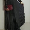 Monogram Pattern Blouse and Pleated Skirt Set