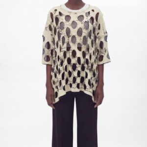 Avant-Garde Cutout Mesh Layer T-Shirt