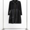 Mixed-Media Half-Zip Sheath Dress