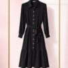 Wholesale Button-Front Tiered Midi Dress