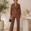 Premium Brown Blazer Suit Set - Wholesale