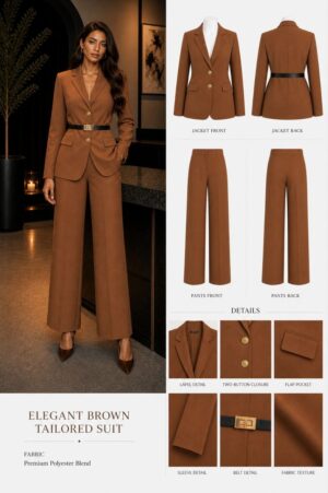 Premium Brown Blazer Suit Set - Wholesale