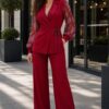 Premium Red Blazer Suit Set - Wholesale Fashion