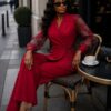 Premium Red Blazer Suit Set - Wholesale Fashion