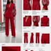 Premium Red Blazer Suit Set - Wholesale Fashion