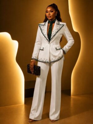Premium Embellished Three-Piece Suit Set