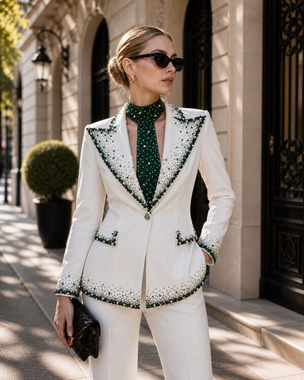 Premium Embellished Three-Piece Suit Set
