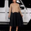 Premium Two-Tone Midi Dress