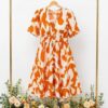 Premium Floral Print A-Line Dress