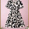 Premium Floral Print A-Line Dress