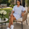 Premium V-Neck A-Line Dress CRY4091