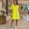 Premium V-Neck A-Line Dress CRY4091