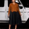Premium Two-Tone Midi Dress