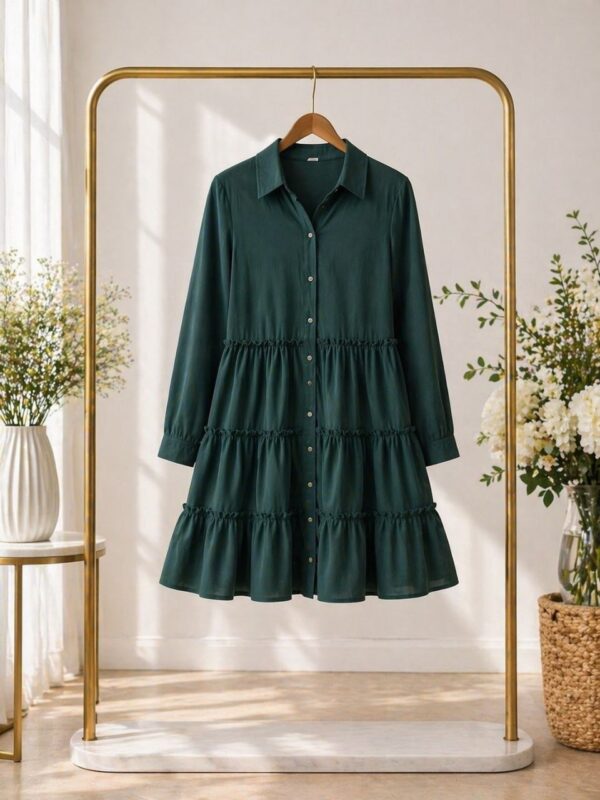 Women's Tiered Button Dress