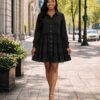 Women's Tiered Button Dress
