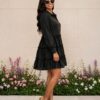 Women's Tiered Button Dress