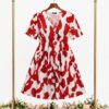 Premium Floral Print A-Line Dress