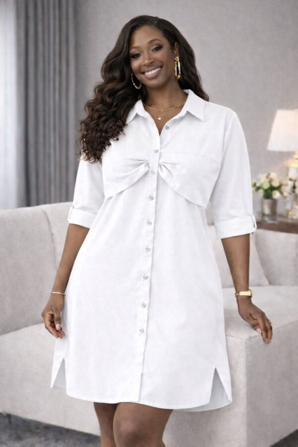 Women's Button-Front Shirt Dress