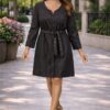 Premium Black Denim Shirt Dress with Belt