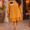 Women's Casual Button-Front Shirt Dress