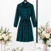 Professional Button-Front Shirt Dress