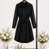 Professional Button-Front Shirt Dress
