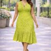 Classic Polka Dot Midi Dress