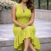 Classic Polka Dot Midi Dress
